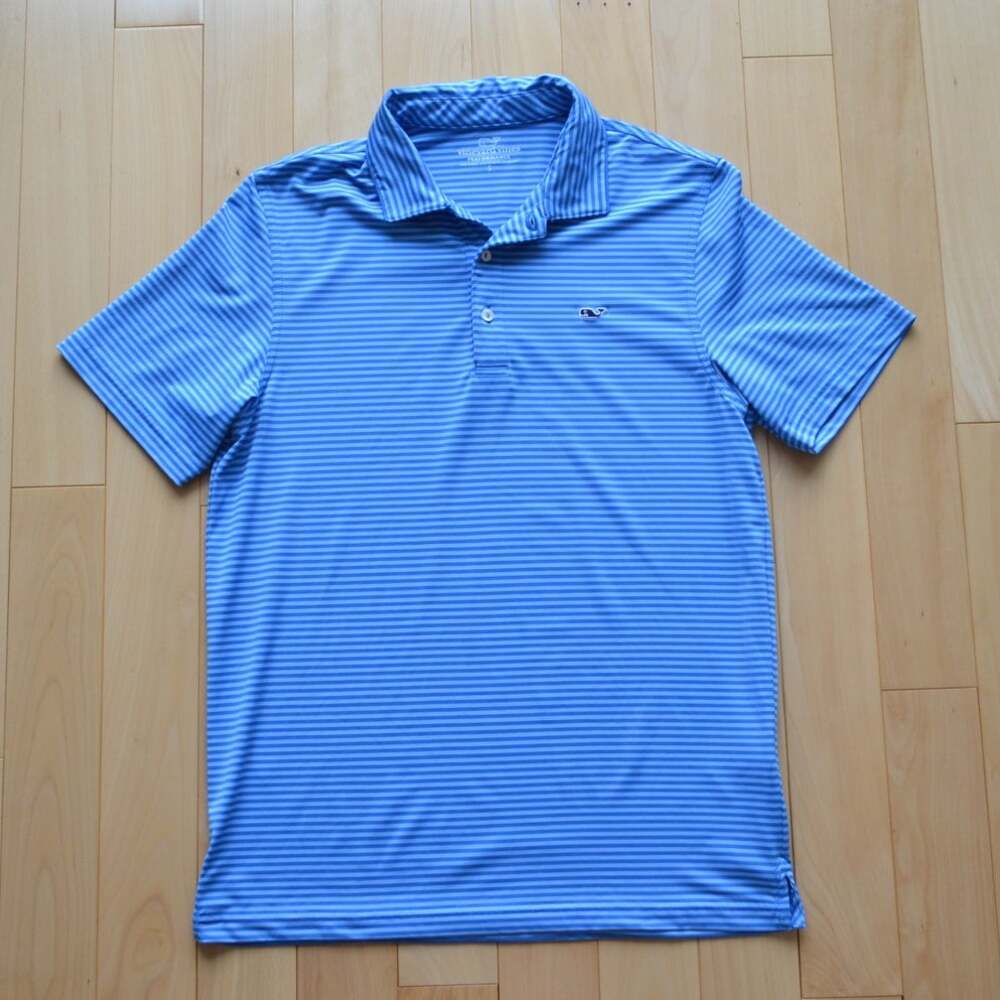 Vineyard Vines Performance Athletic Polo Shirt Striped Size Small